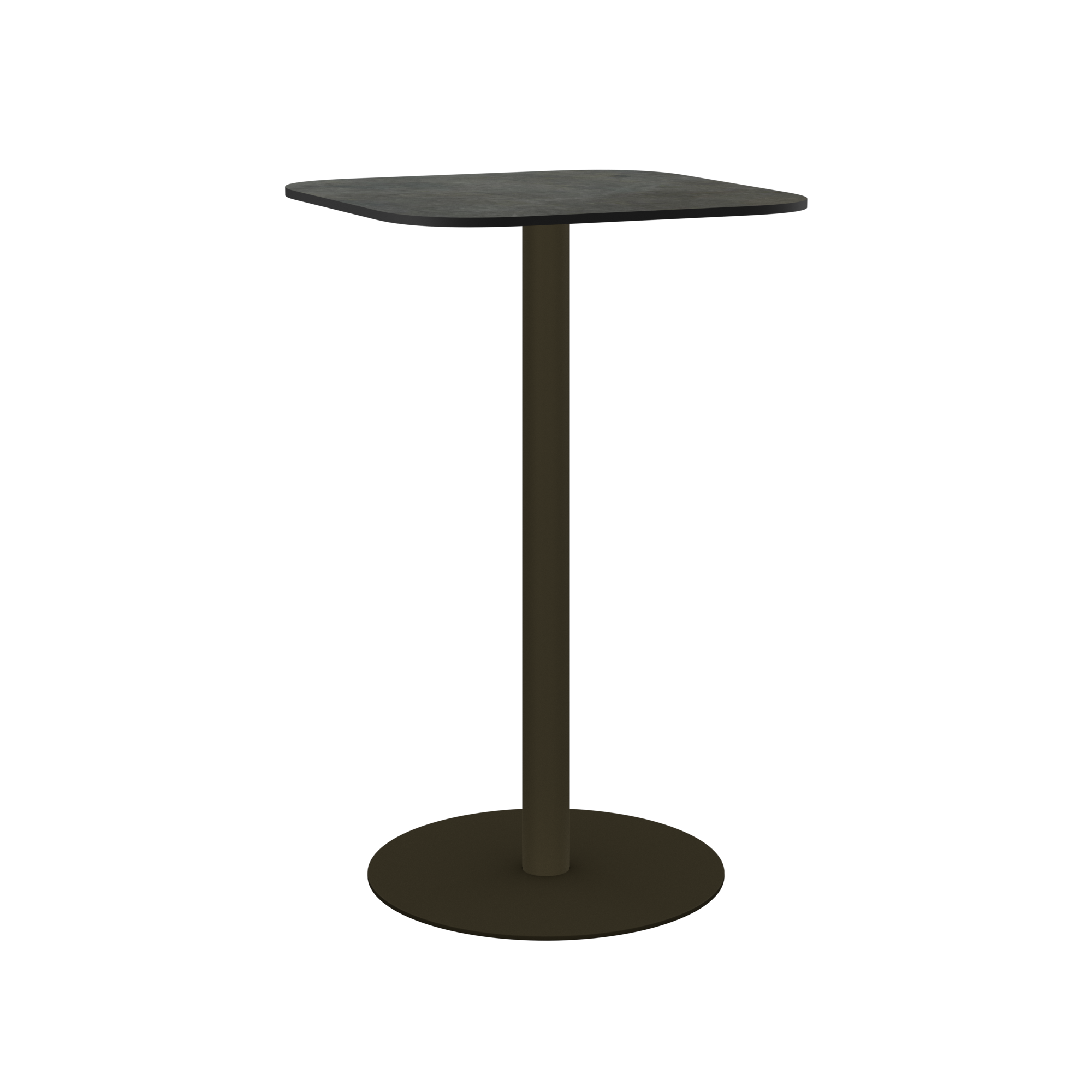 Halo Bar Table (60cm Rounded Square) With Rim