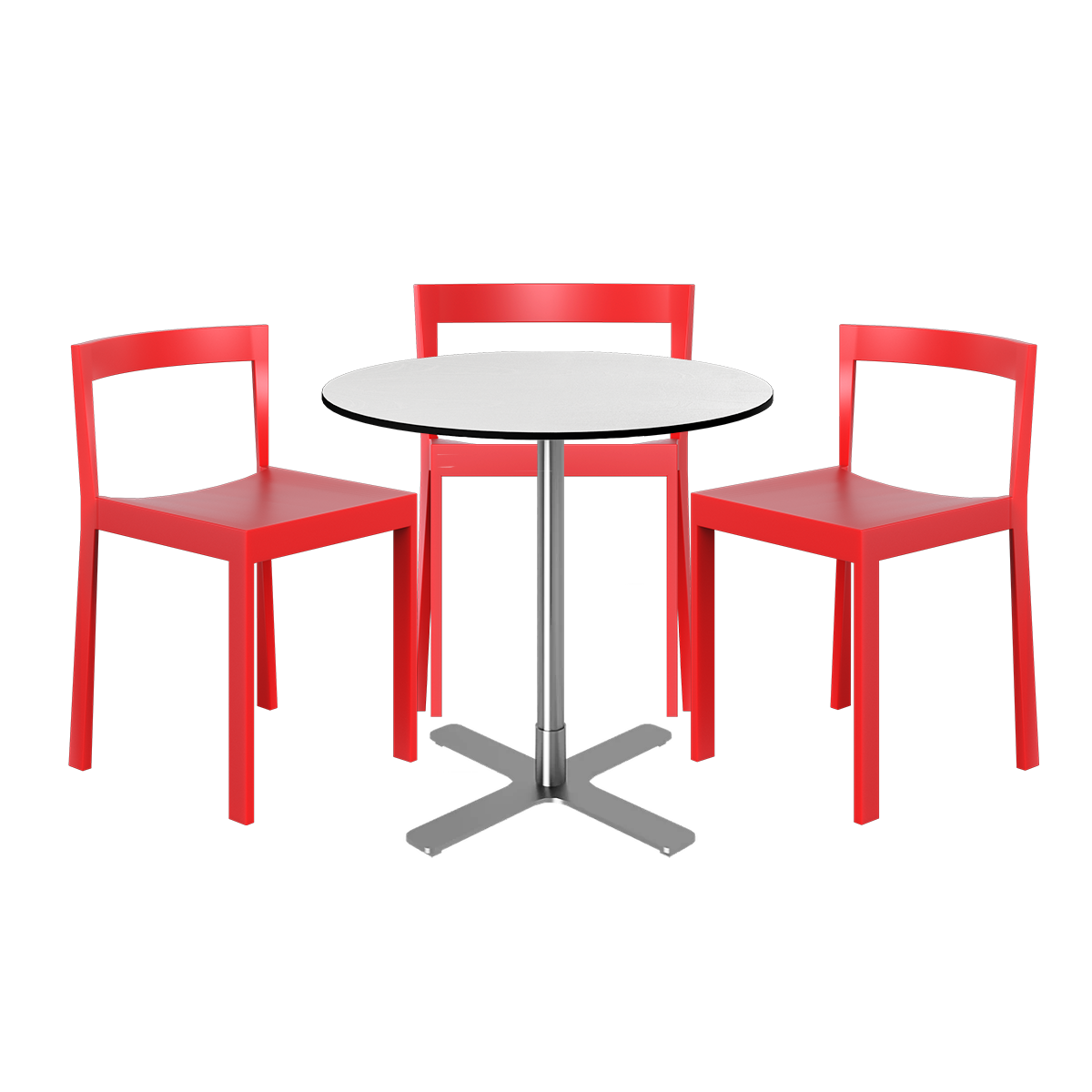 Baxter Cafe Table Package - 3 Chairs