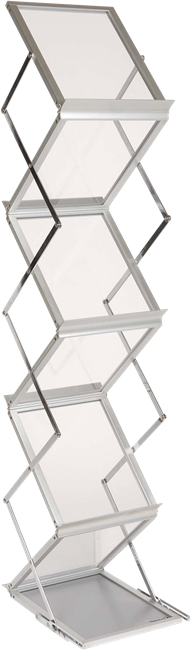 Brochure Stand Set Up 6 Tier - Aluminium