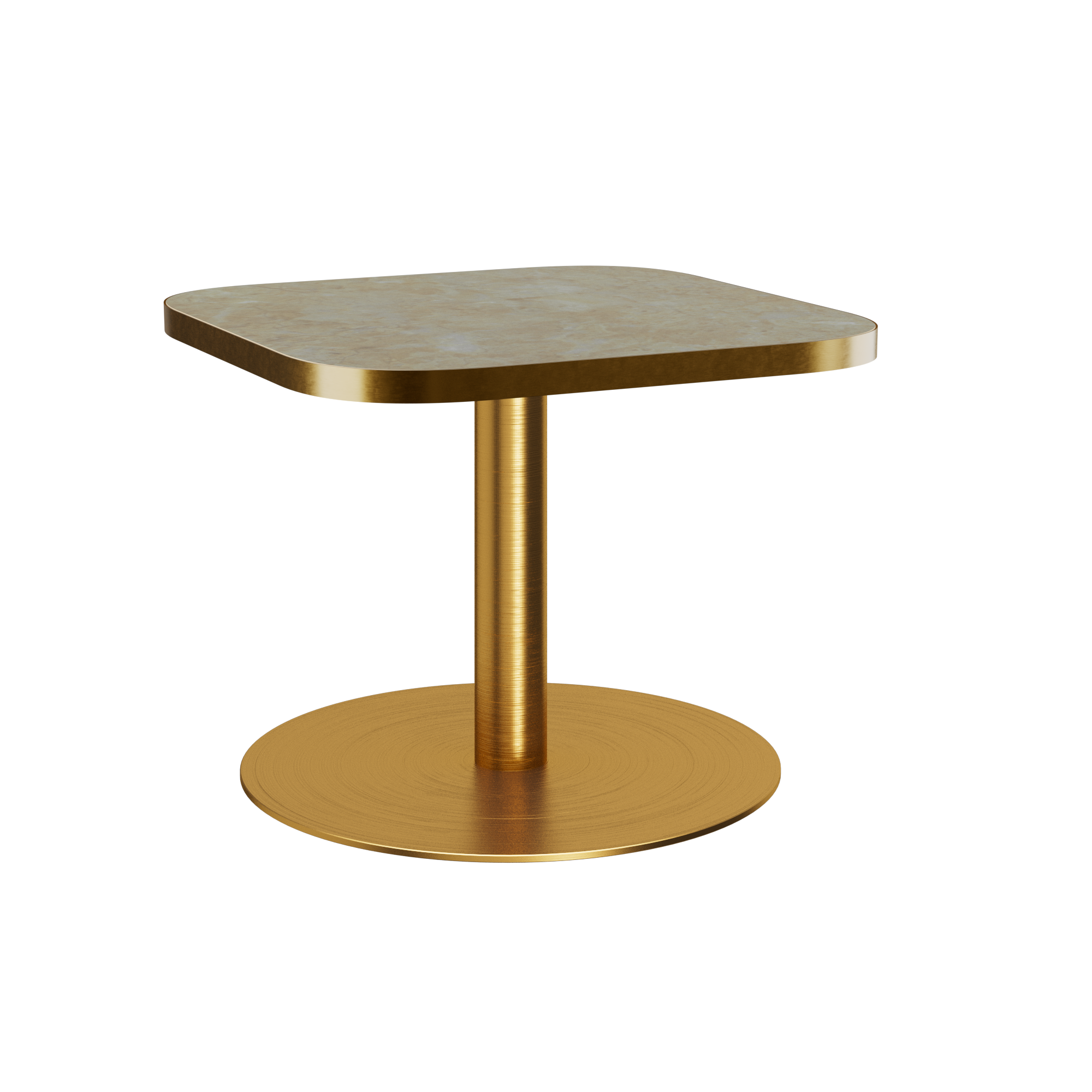 Halo Side Table - Rounded Square With Rim