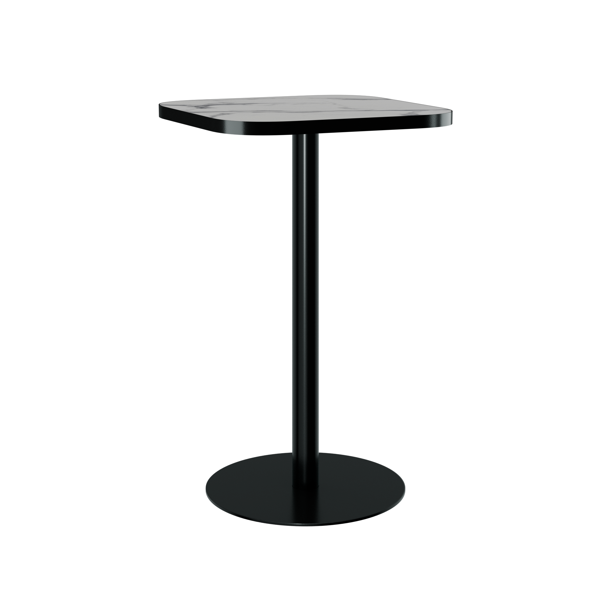 Halo Bar Table (60cm Rounded Square) With Rim