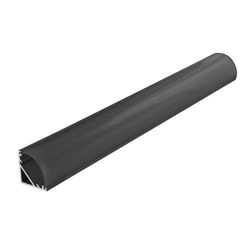 2mm Black LED Curved Corner  248 X 496mm - 248mm radius