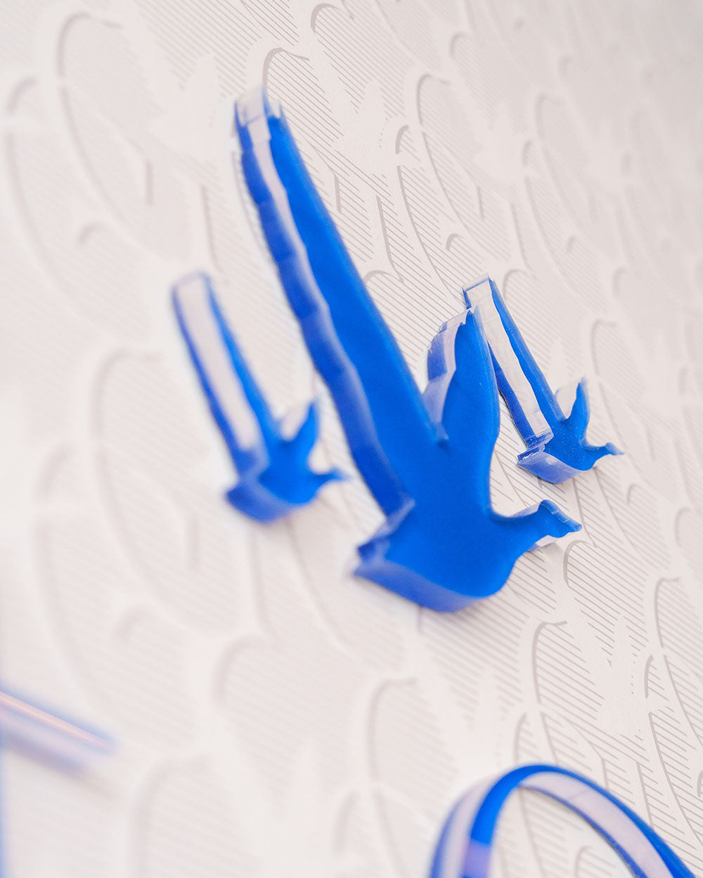 Detail shot of a custom signage piece at Australian Open