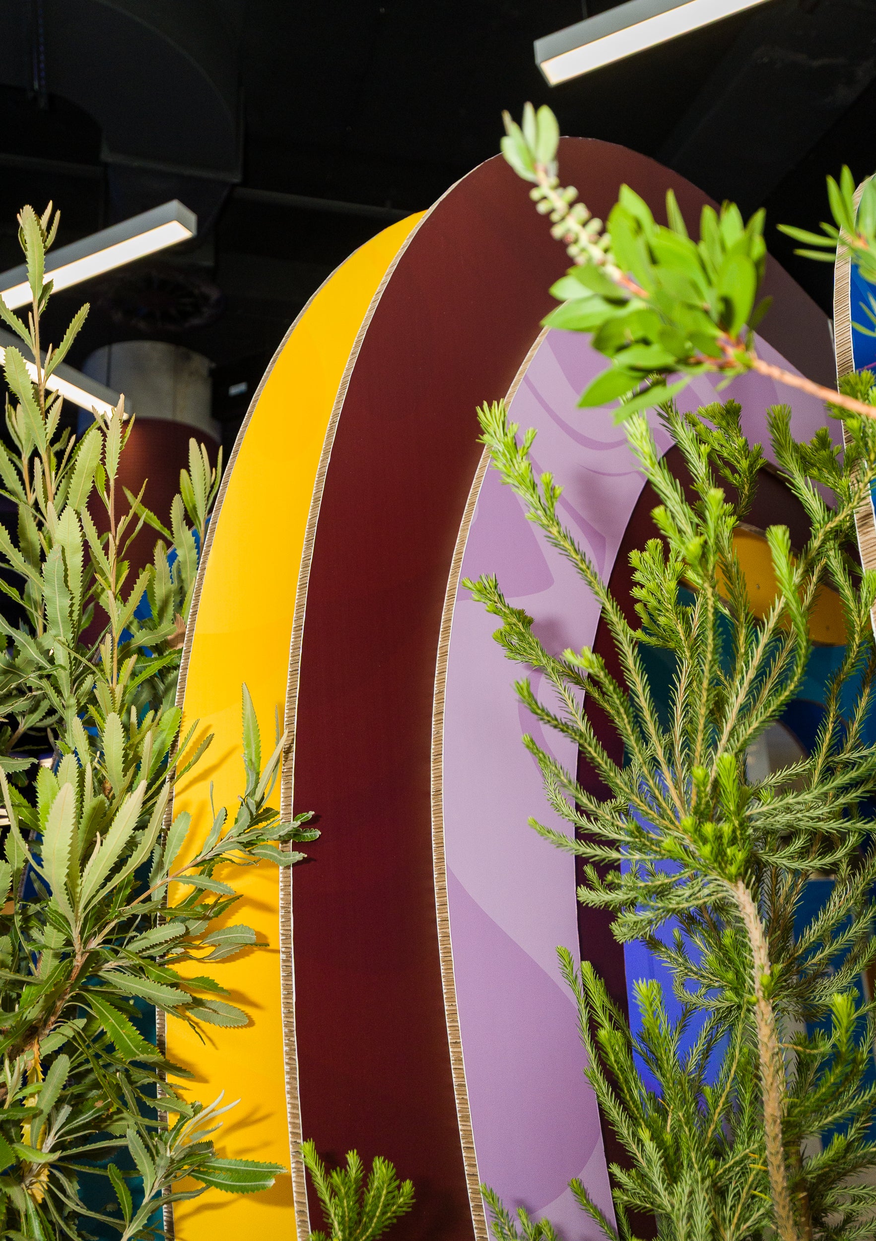 Up close shot of an eco-friendly signage option, showing cardboard material