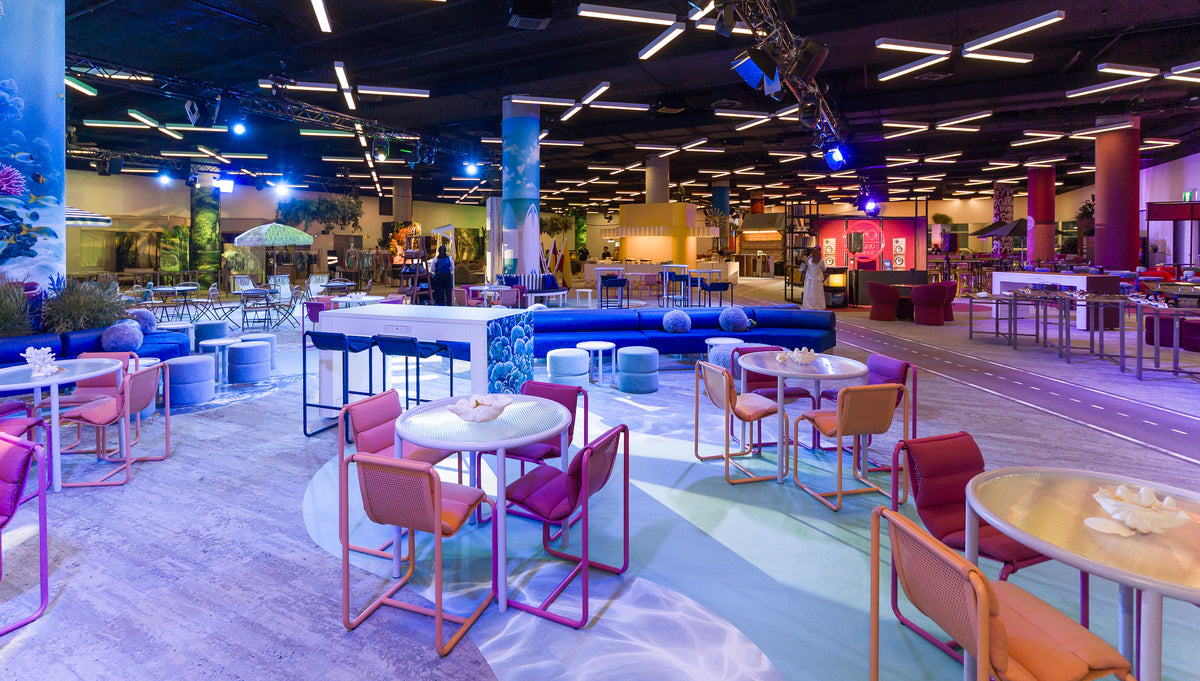 Exhibition with furniture and lighting in Sydney
