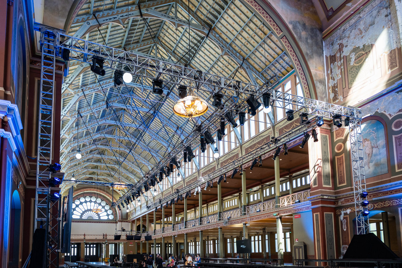 Large indoor public space with high ceilings and decorative architecture