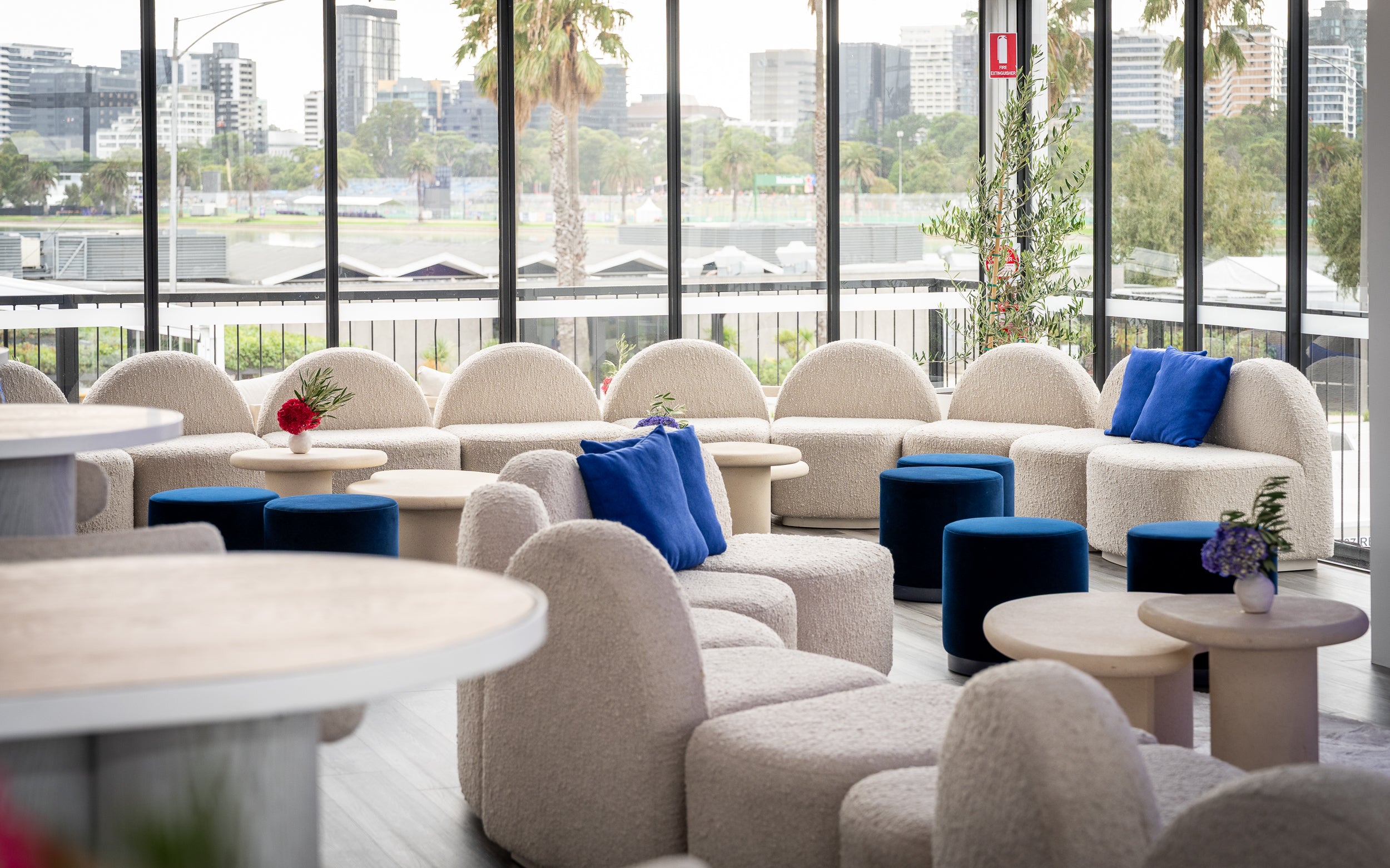 Zagame Marquee with our Harper Lounges, Lava Coffee Table and Coco Ottomans