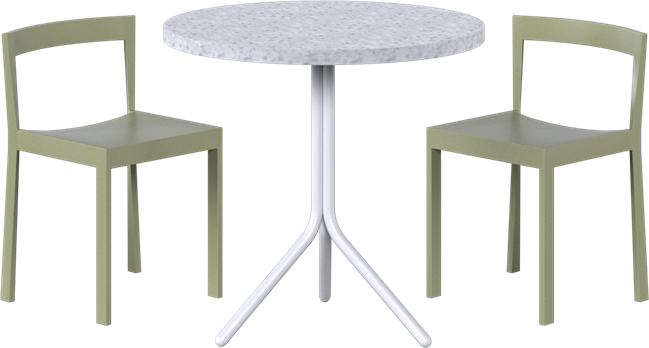 Poseidon - Baxter Cafe Table Package - 2 Chairs