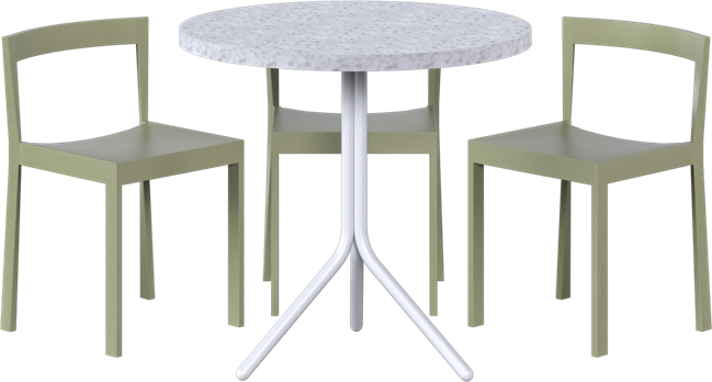Poseidon - Baxter Cafe Table Package - 3 Chairs