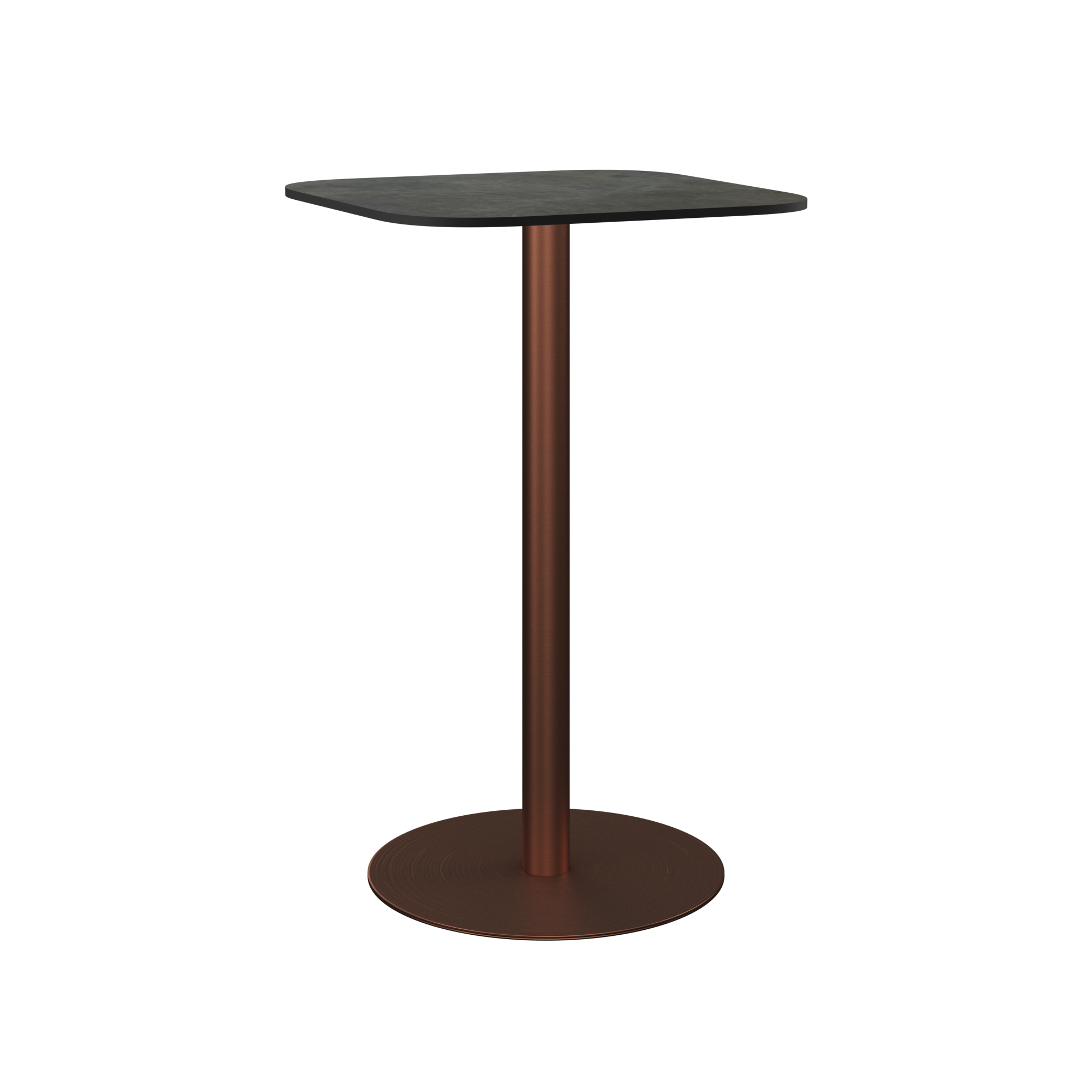 Halo Bar Table (60cm Rounded Square) With Rim