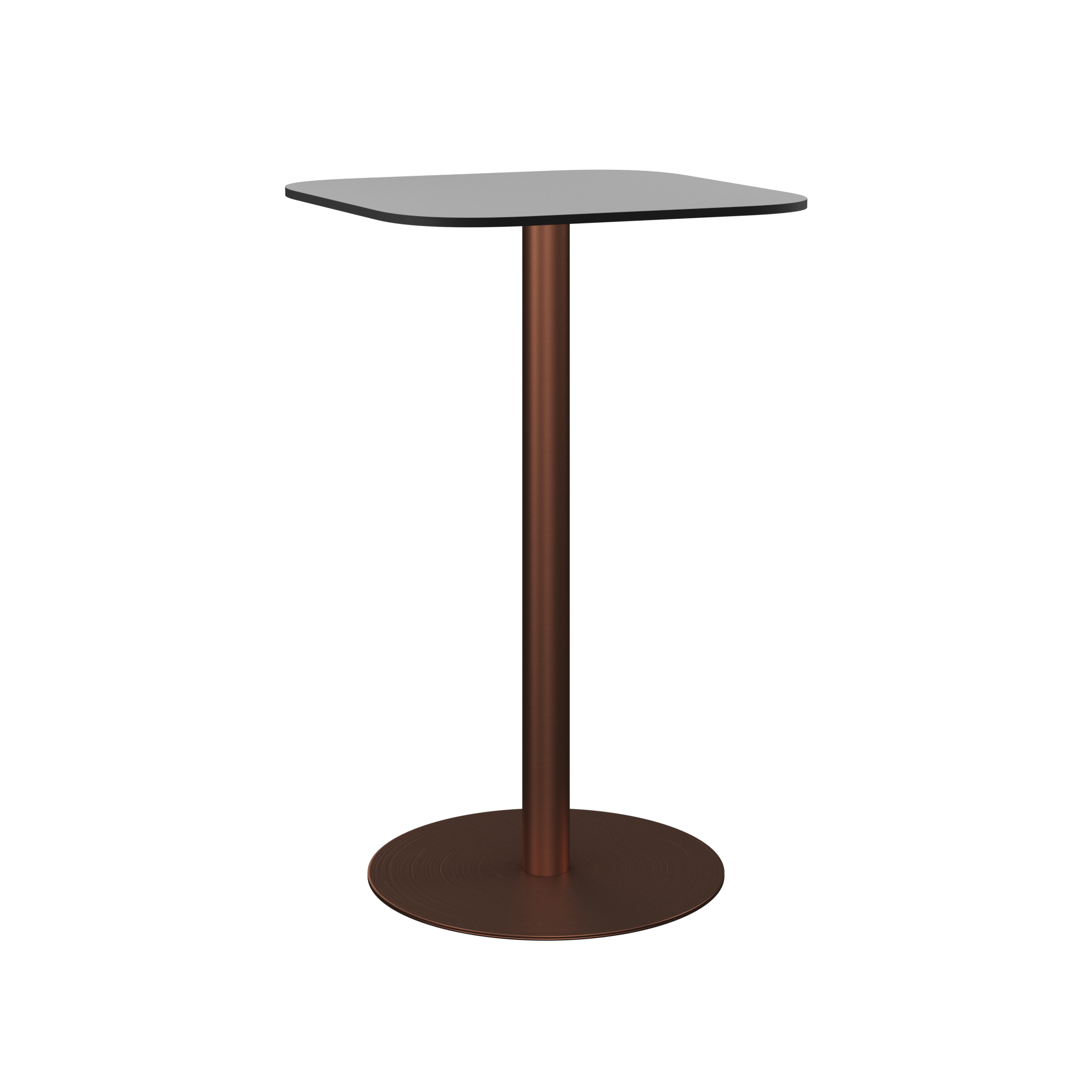 Halo Bar Table (60cm Rounded Square) With Rim