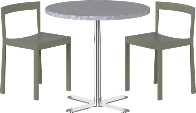 Baxter Cafe Table Package - 2 Chairs