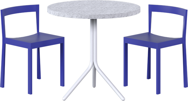 Poseidon - Baxter Cafe Table Package - 2 Chairs