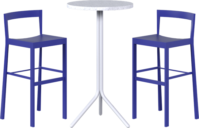 Poseidon - Baxter Bar Table Package - 2 Stools