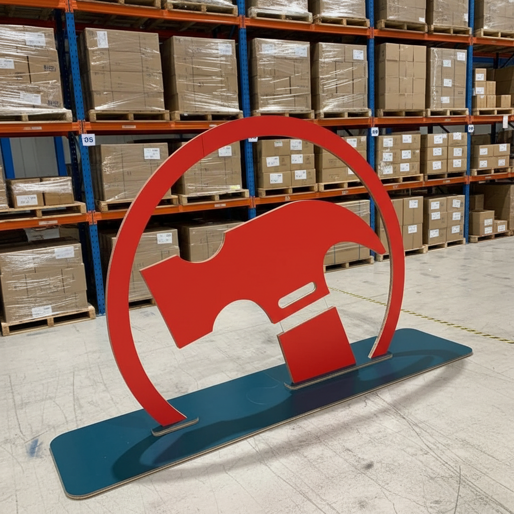 A free-standing eco-friendly signage stand