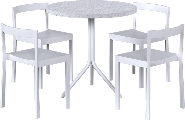 Poseidon - Baxter Cafe Table Package - 4 Chairs