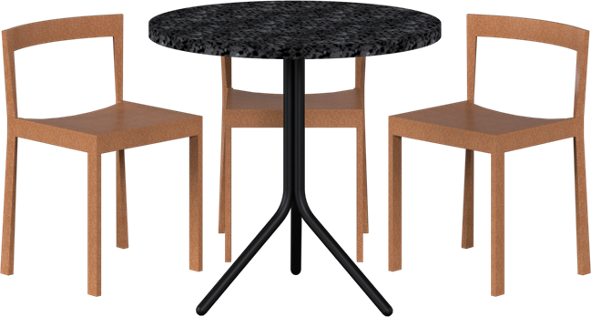 Poseidon - Baxter Cafe Table Package - 3 Chairs