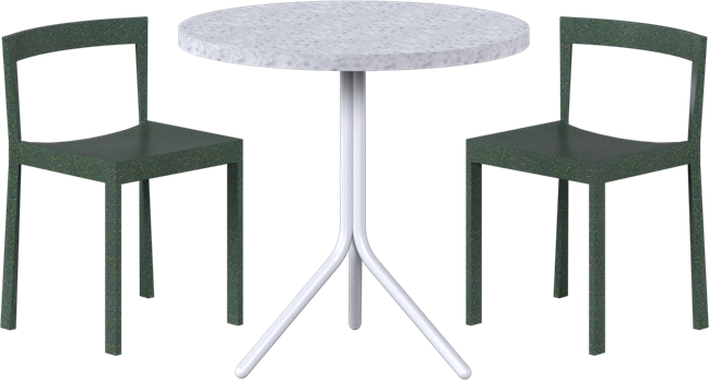 Poseidon - Baxter Cafe Table Package - 2 Chairs