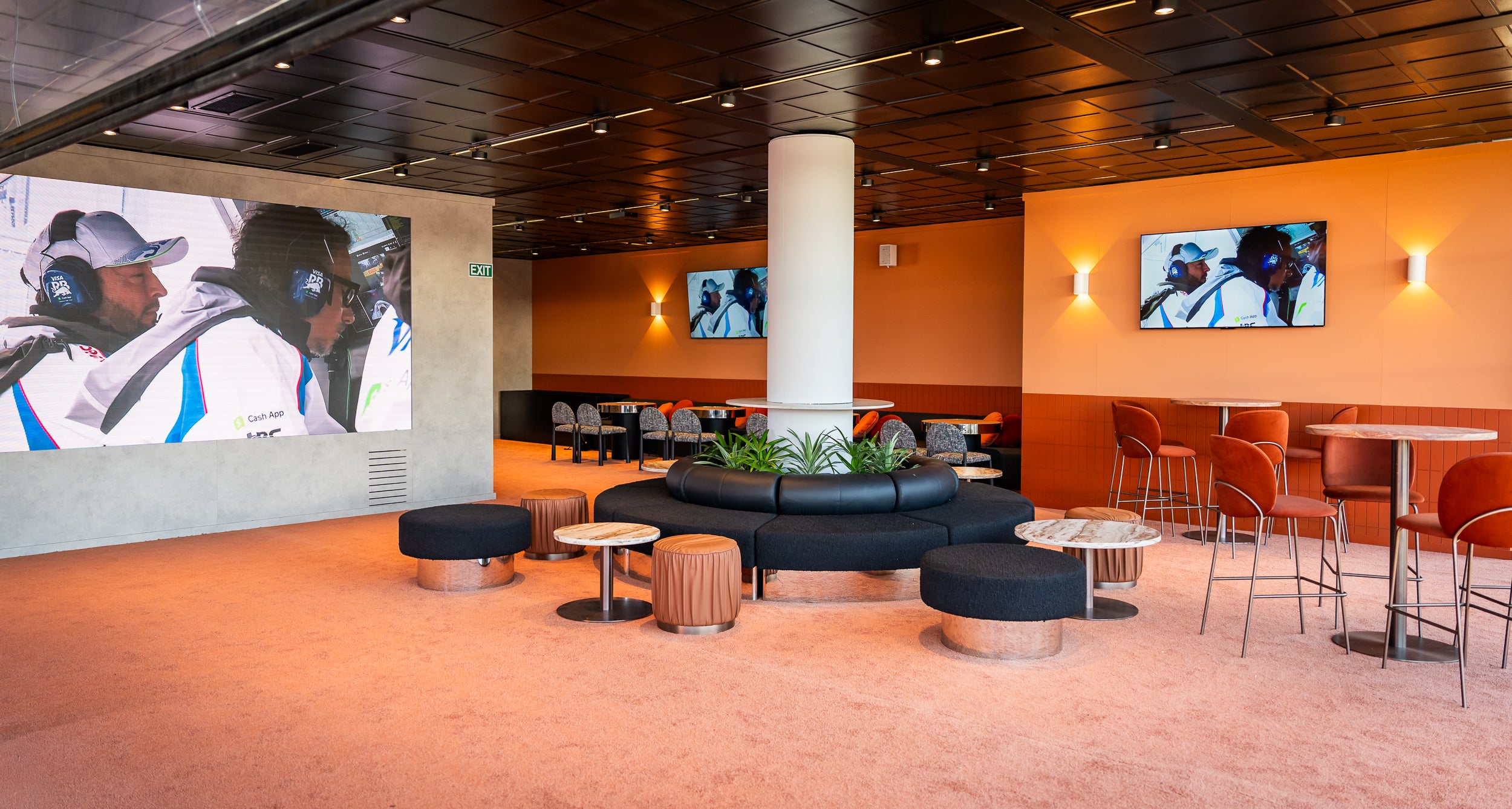 Laneway marquee interior with Zeon Sofa 