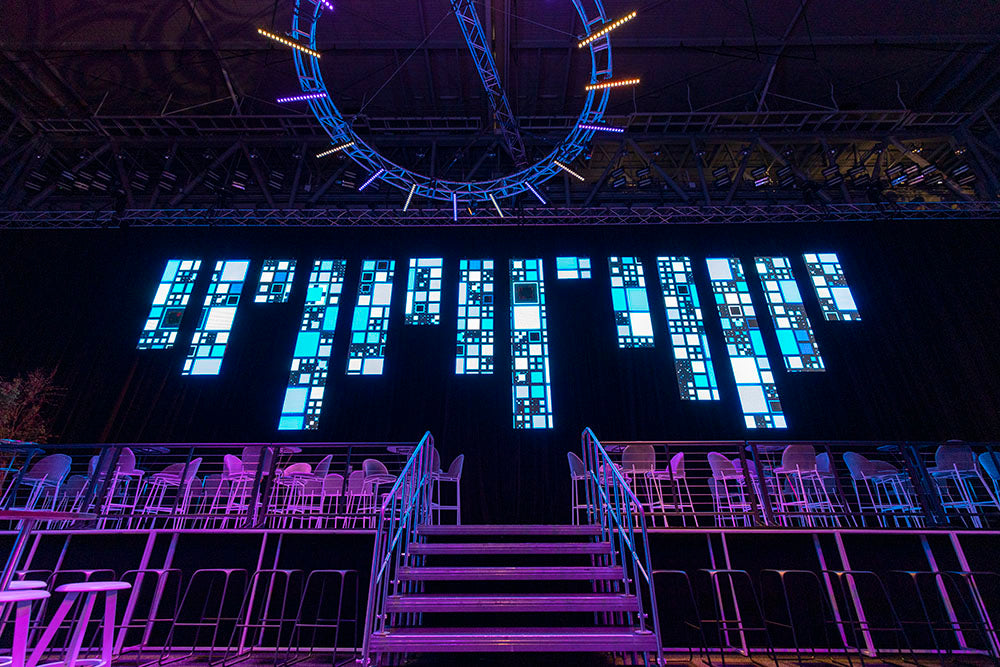 Large digital display at September Club AFL event