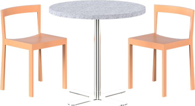Poseidon - Baxter Cafe Table Package - 2 Chairs