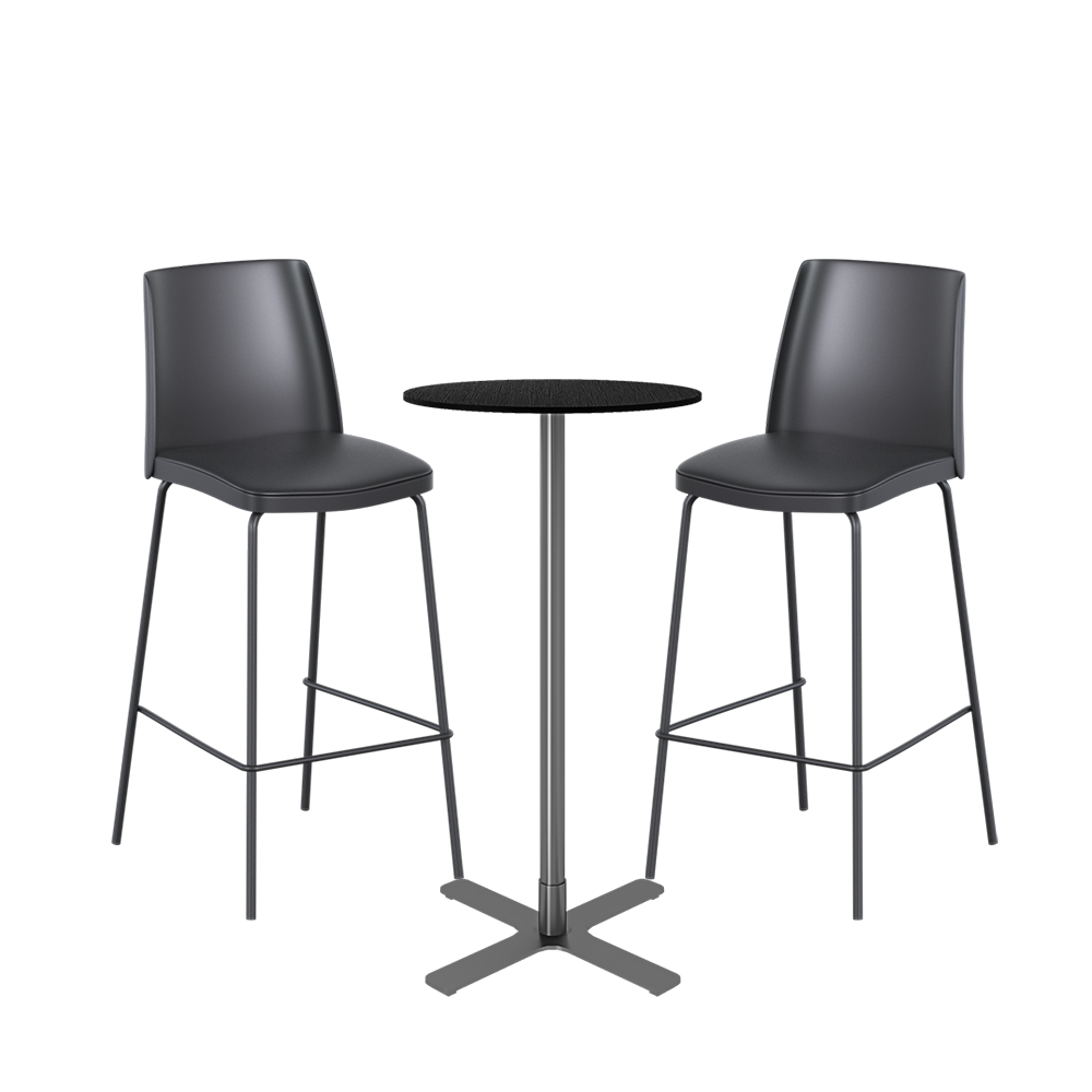 Stainless Plus Bar Table Package - 2 Stools