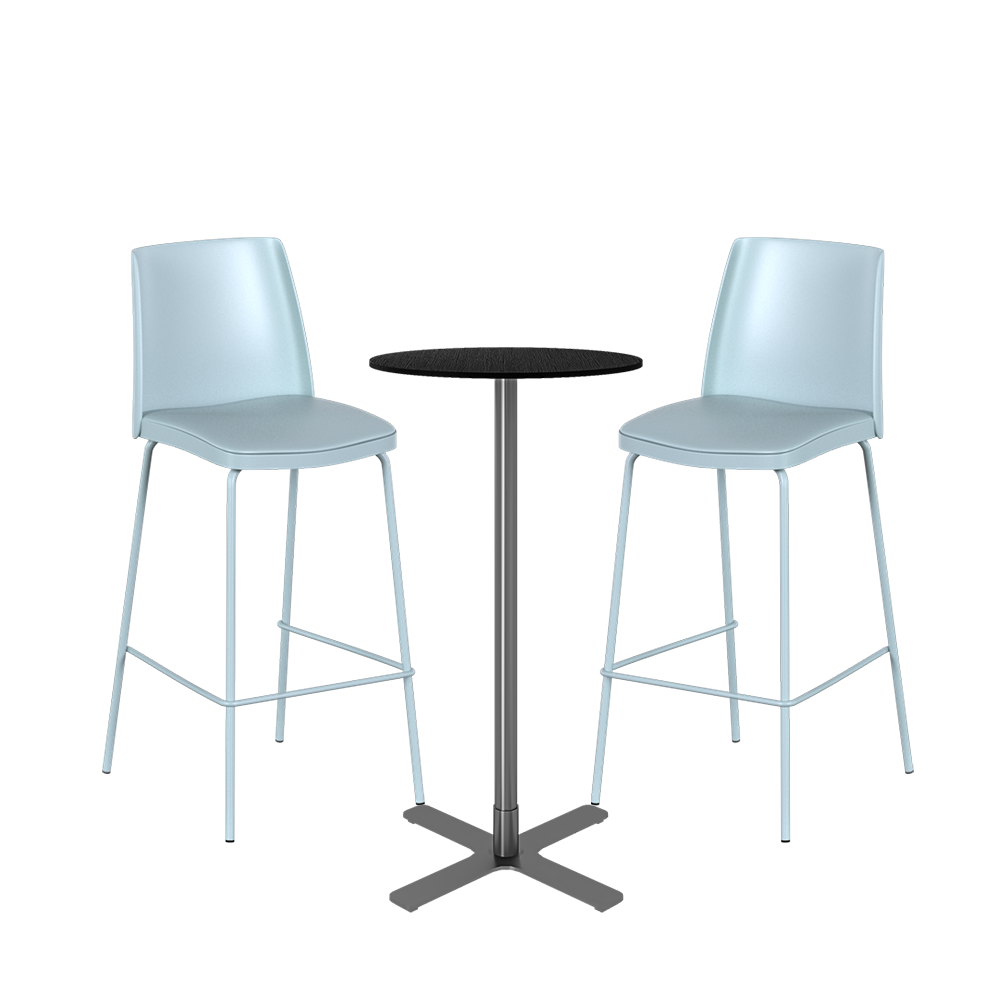 Stainless Plus Bar Table Package - 2 Stools