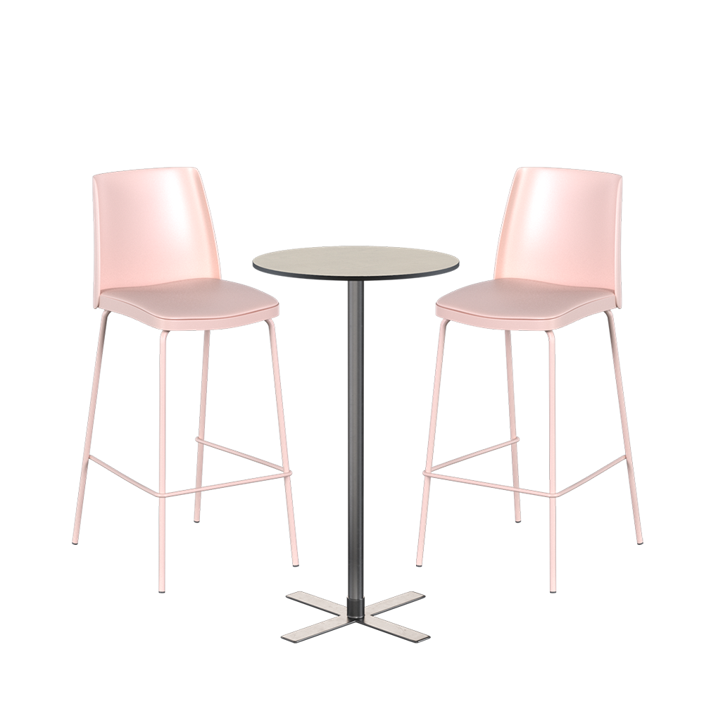Stainless Plus Bar Table Package - 2 Stools