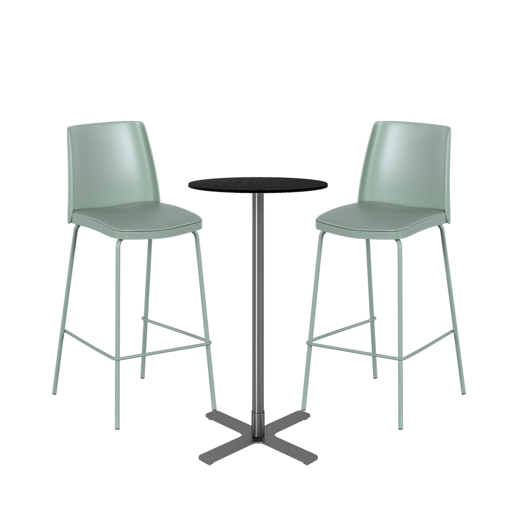 Stainless Plus Bar Table Package - 2 Stools