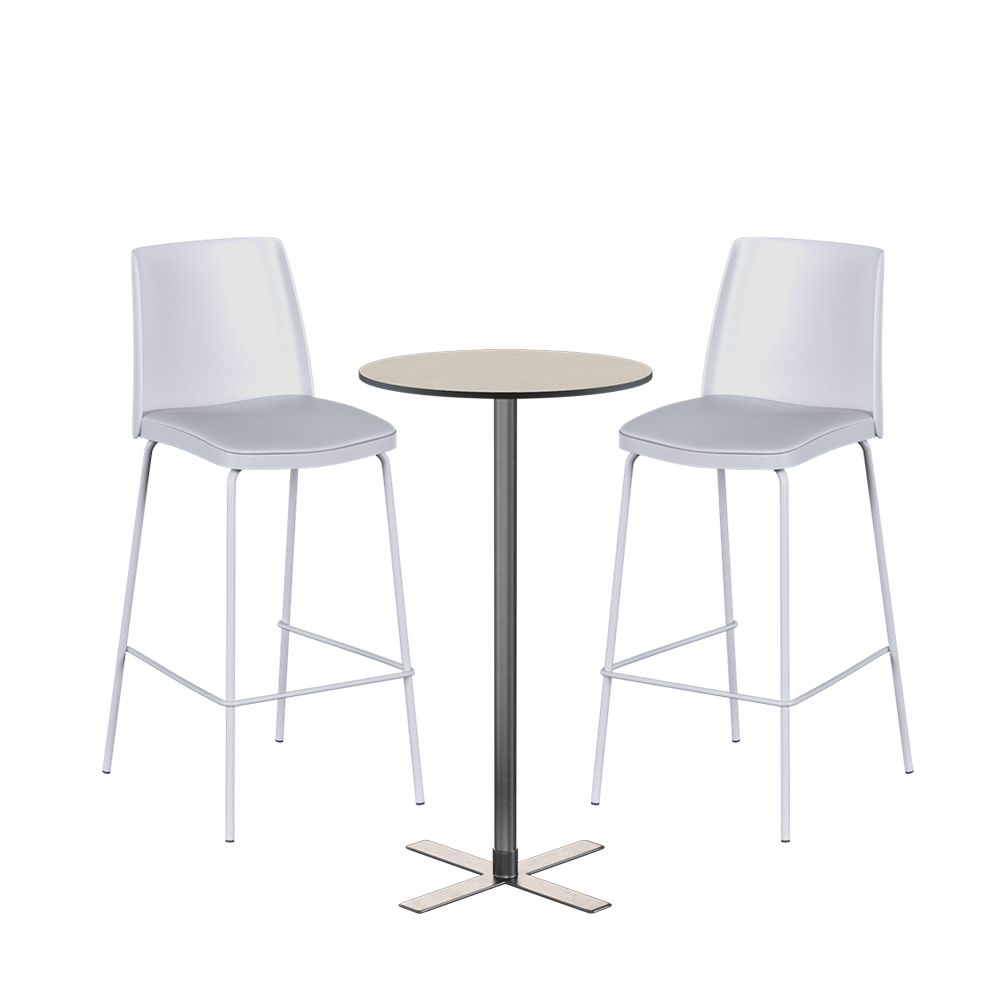 Stainless Plus Bar Table Package - 2 Stools