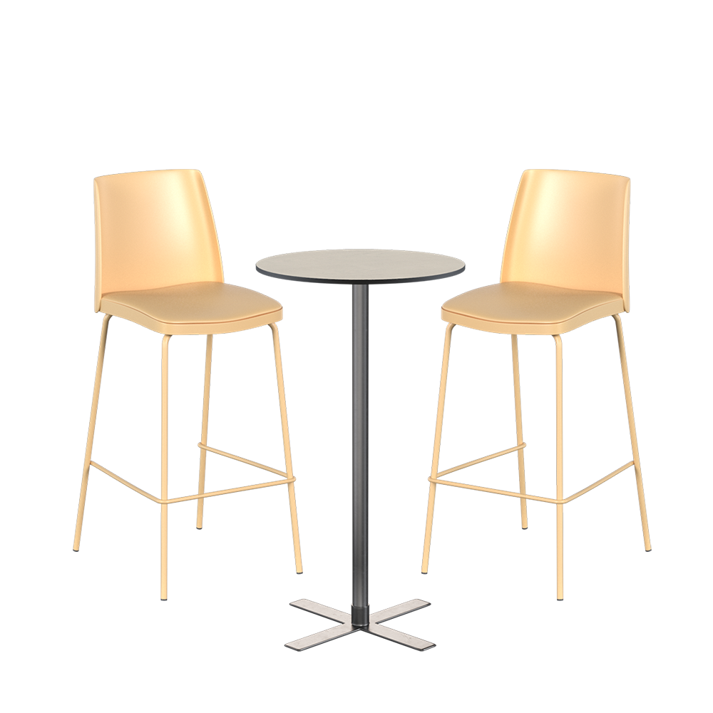 Stainless Plus Bar Table Package - 2 Stools