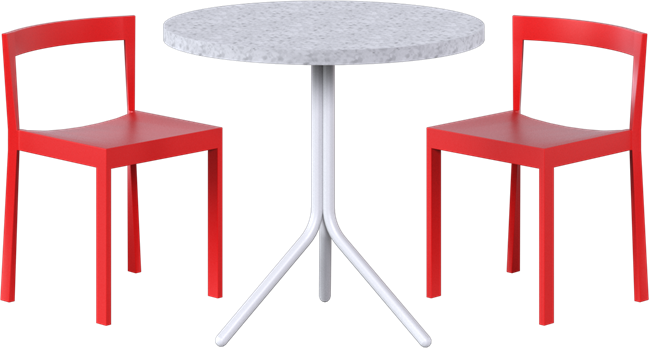 Poseidon - Baxter Cafe Table Package - 2 Chairs