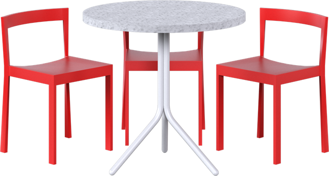 Poseidon - Baxter Cafe Table Package - 3 Chairs