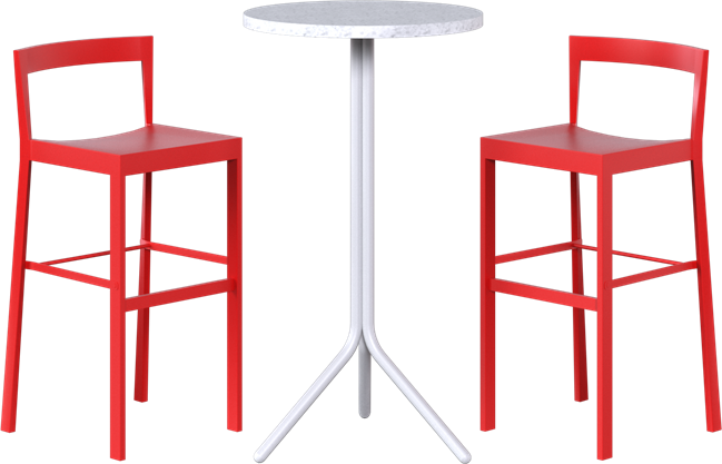 Poseidon - Baxter Bar Table Package - 2 Stools