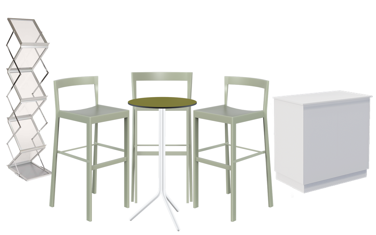 Walk-on Bar Table Package w/ Chameleon Cupboard