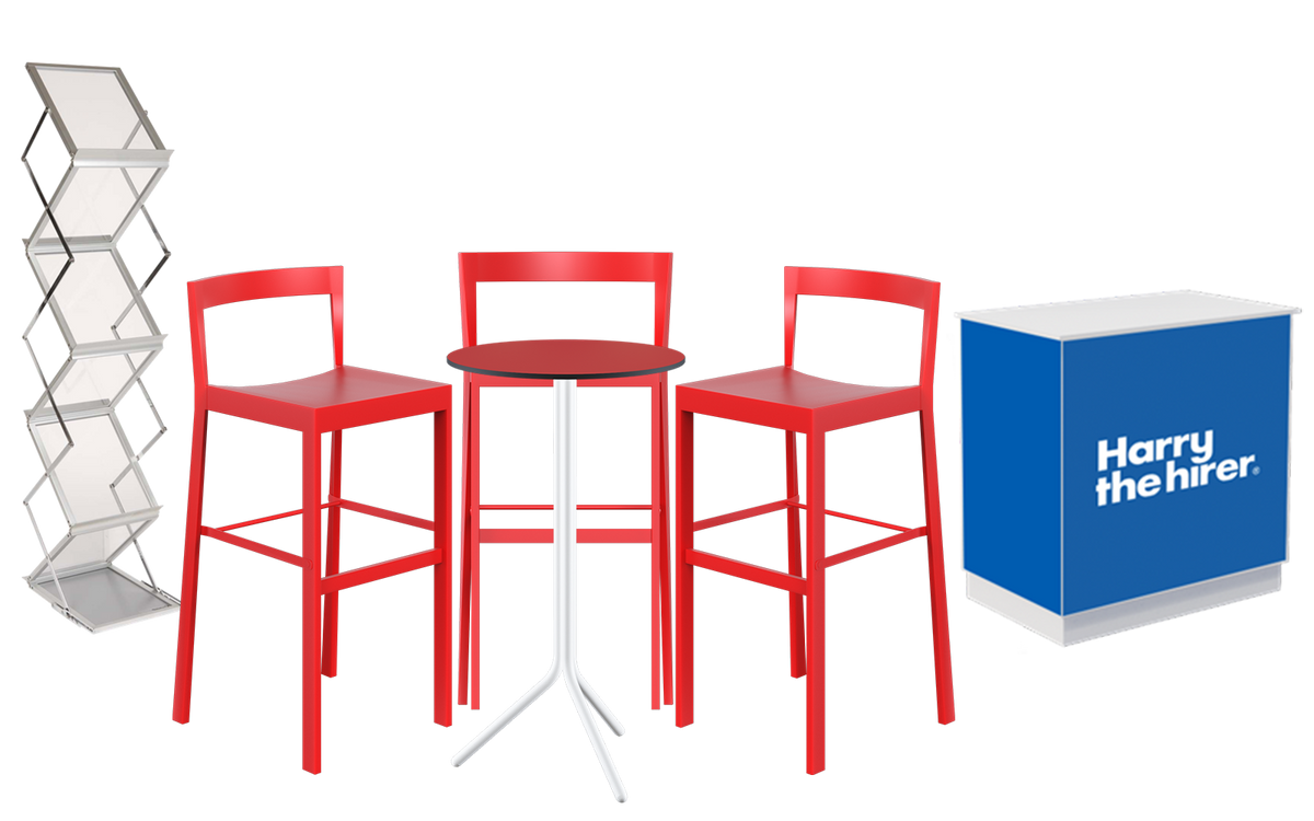 Walk on Bar Table Package - Chameleon Cupboard with Signage print