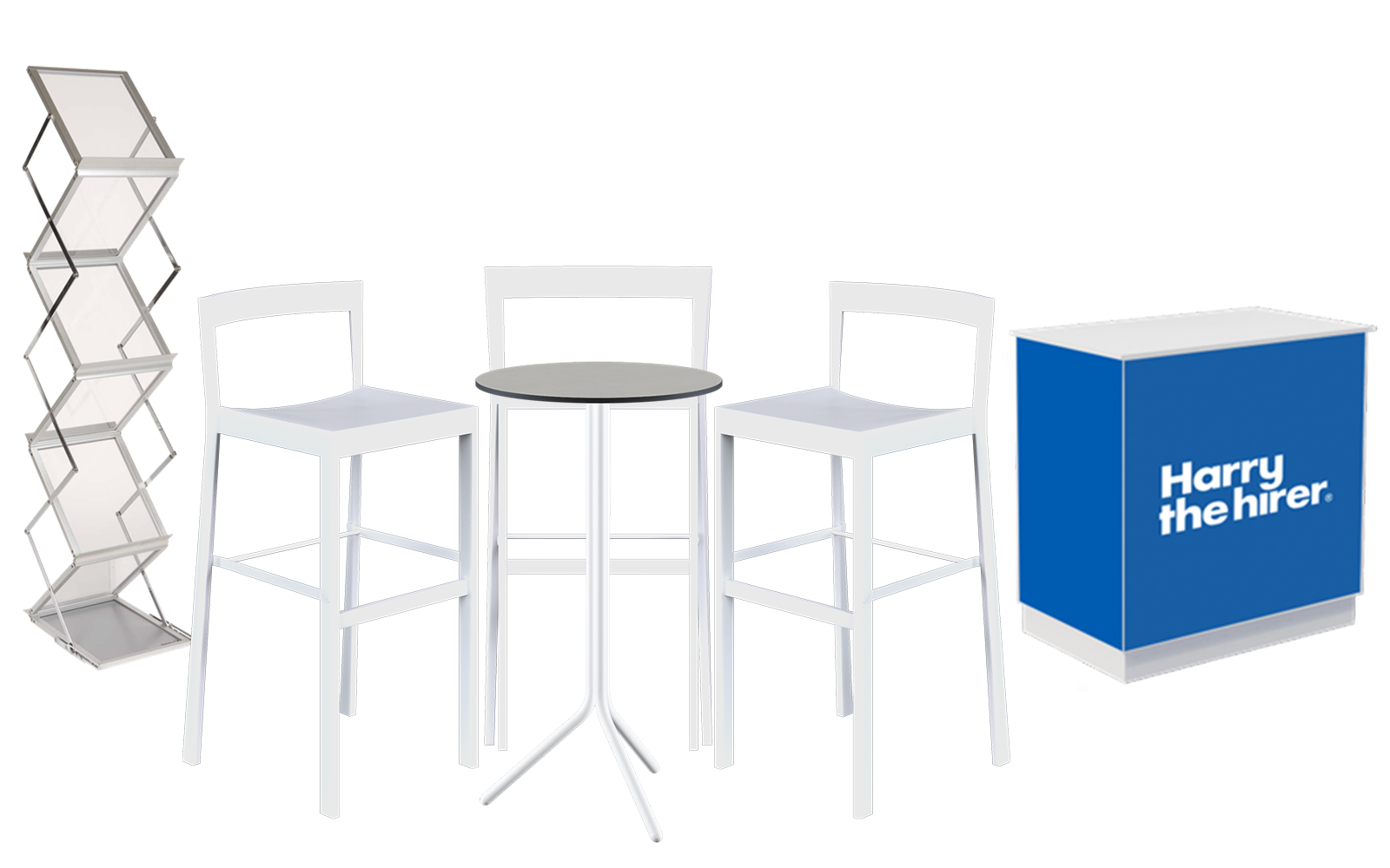 Walk on Bar Table Package - Chameleon Cupboard with Signage print