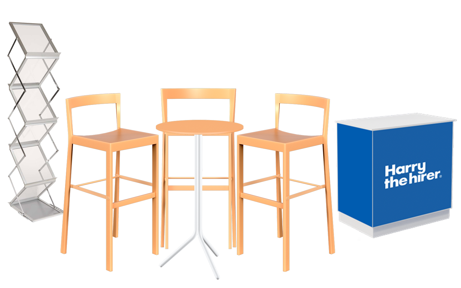 Walk-on Bar Table Package w/ Chameleon Cupboard - Full Signage