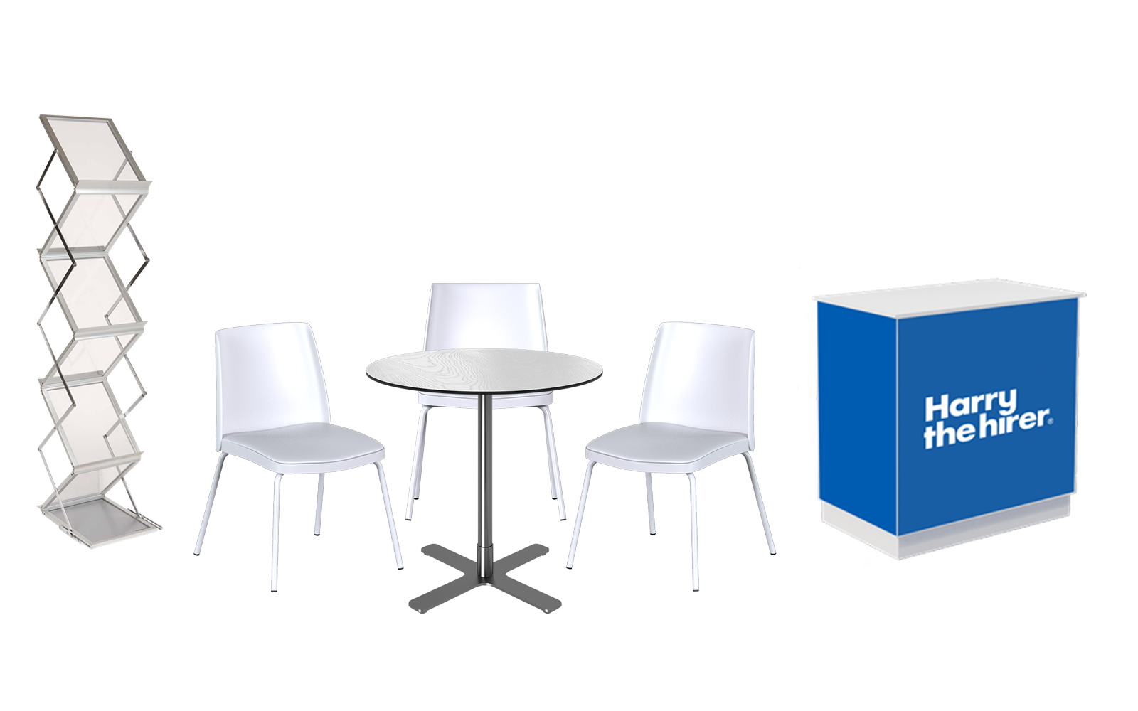 Walk-on Stainless Plus Cafe Table Package w/ Chameleon Cupboard (Full Signage)