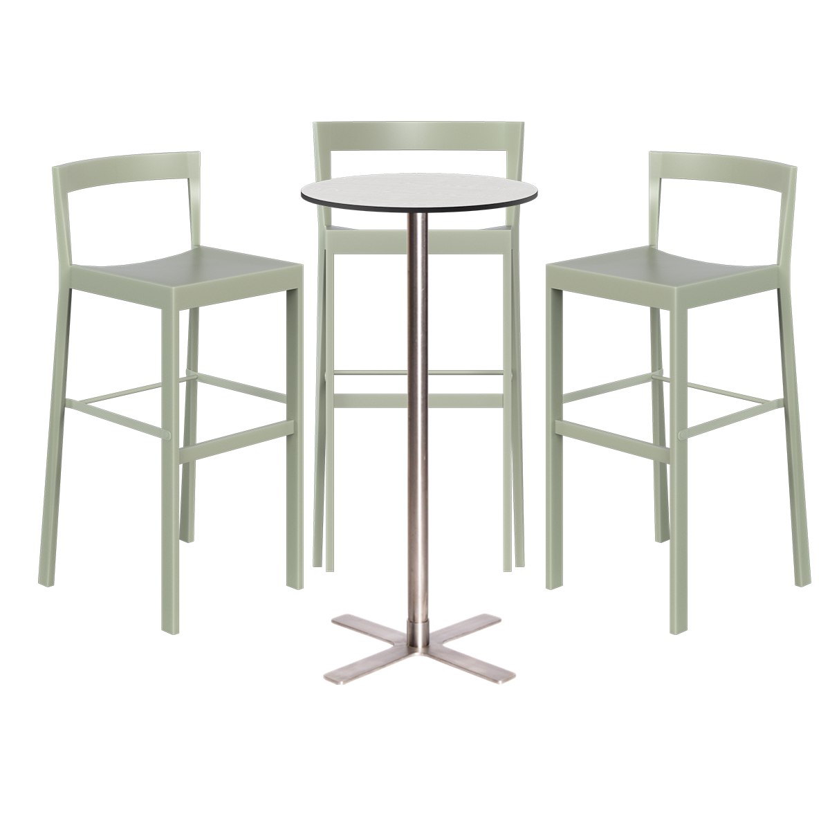 Baxter Bar Table Package - 3 Stools