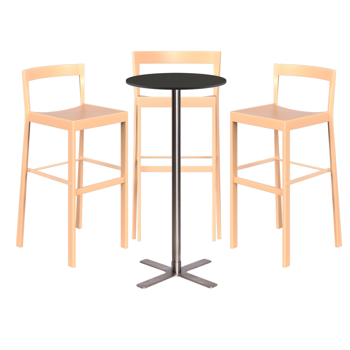Baxter Bar Table Package - 3 Stools