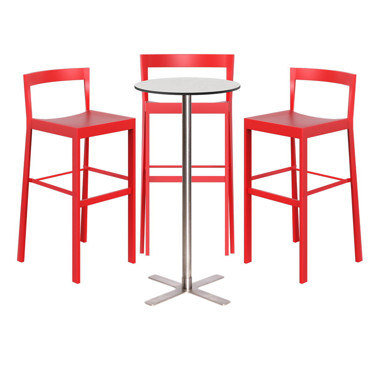Baxter Bar Table Package - 3 Stools