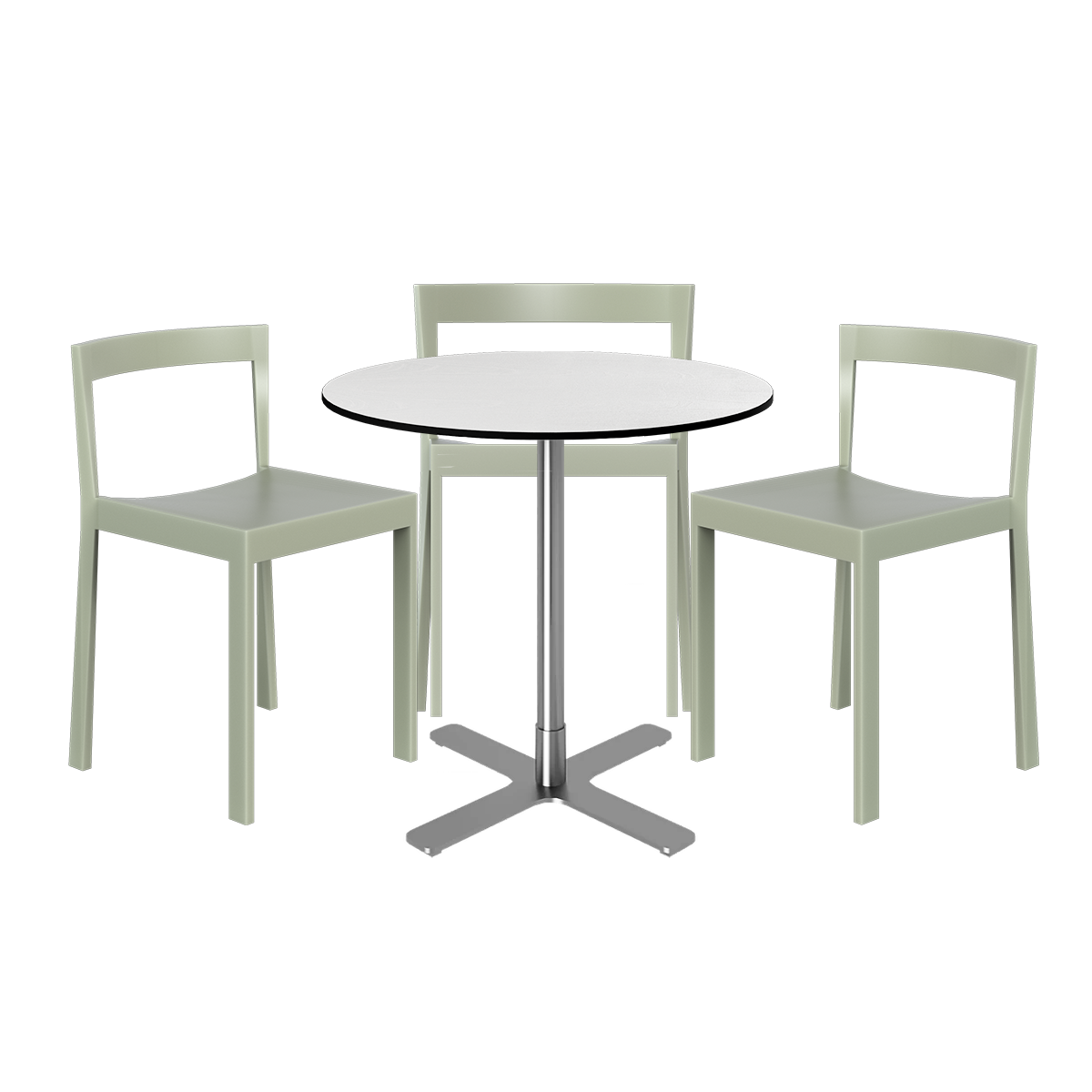 Baxter Cafe Table Package - 3 Chairs