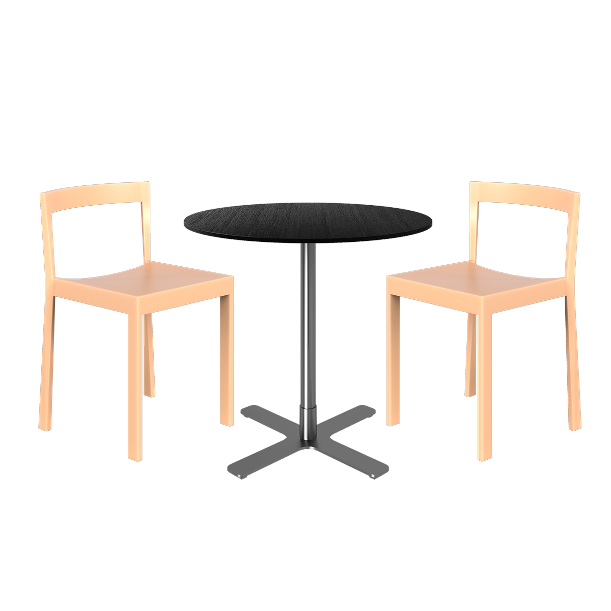 Baxter Cafe Table Package - 2 Chairs