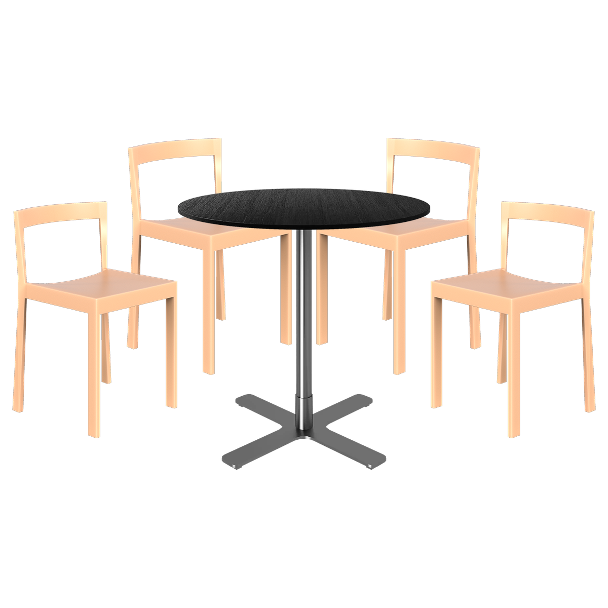 Baxter Cafe Table Package - 4 Chairs