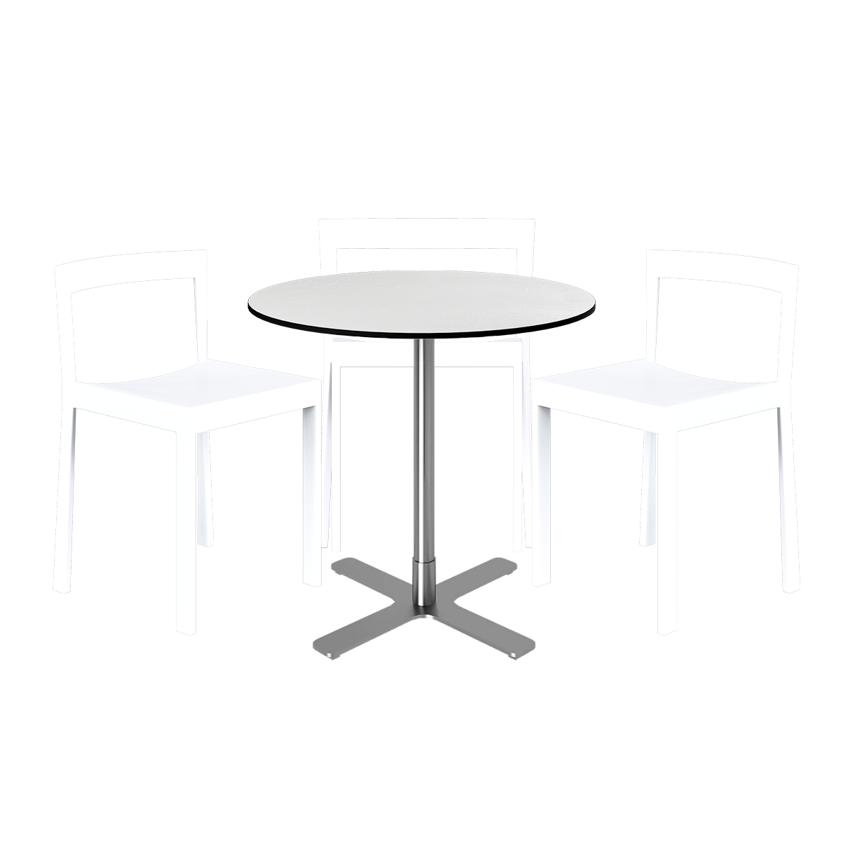 Baxter Cafe Table Package - 3 Chairs