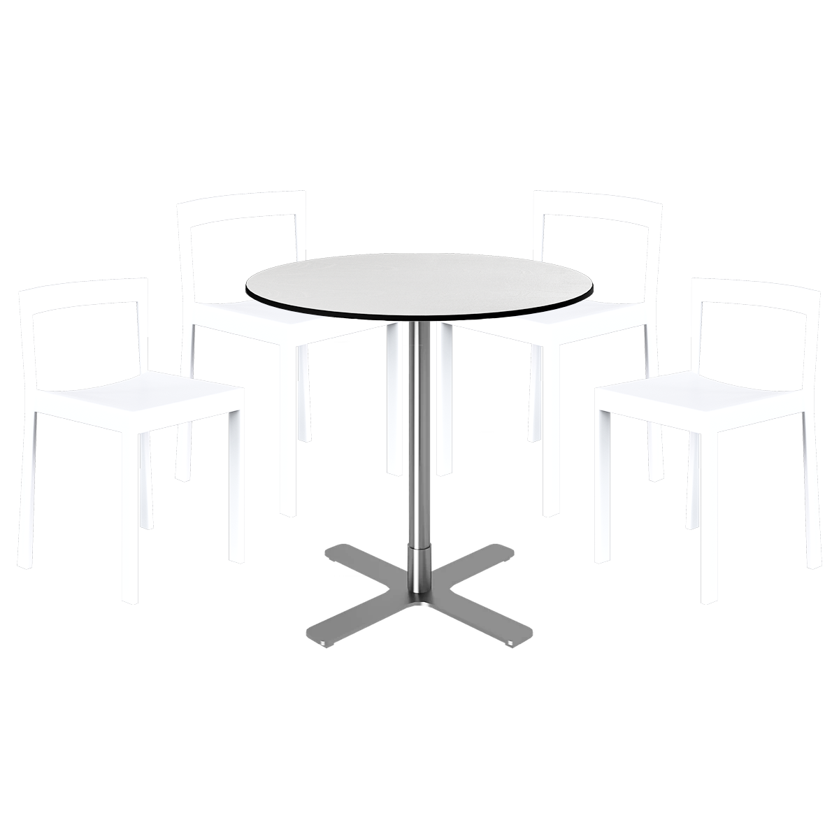 Baxter Cafe Table Package - 4 Chairs