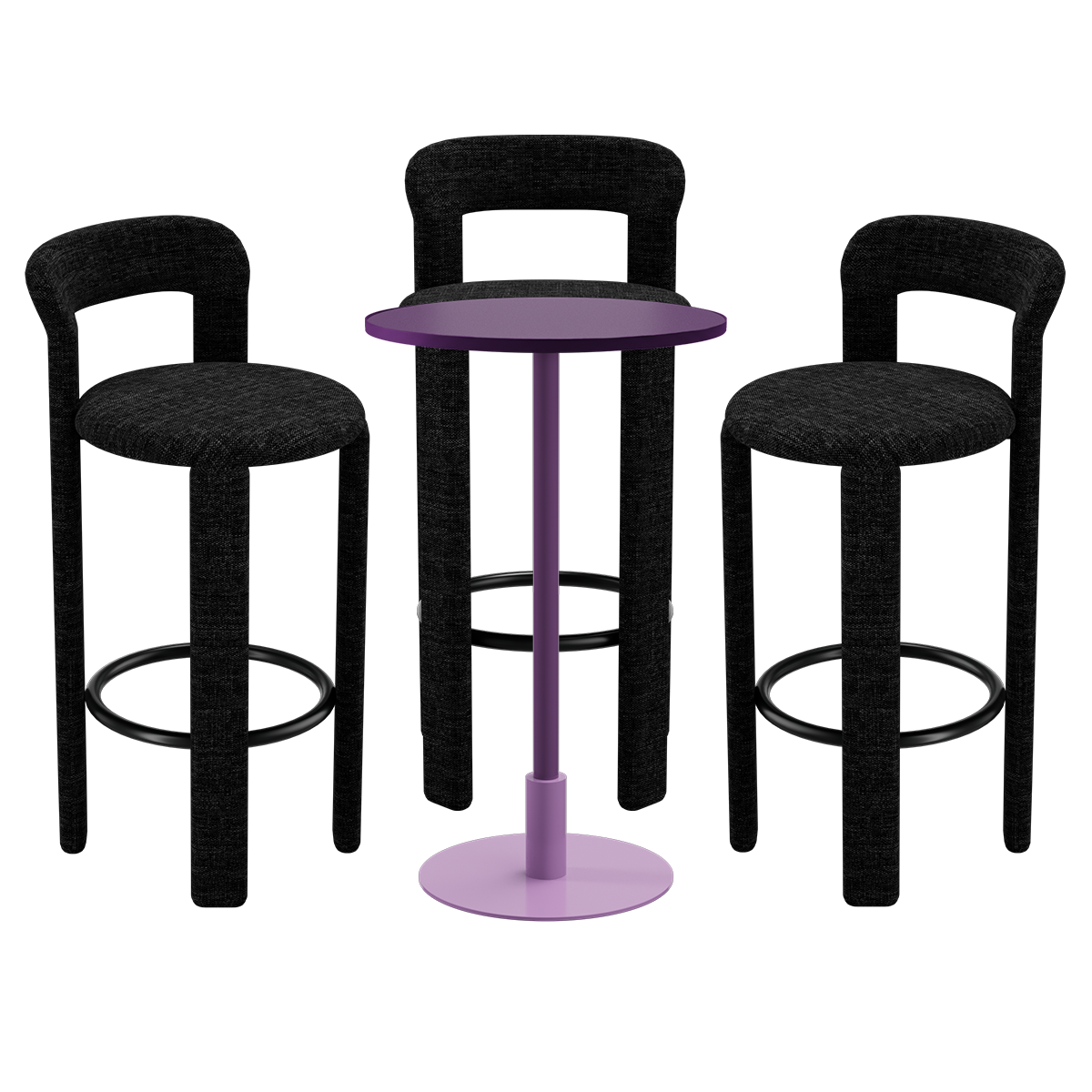 Orbit Cameo Bar Table Package (3 Stools)