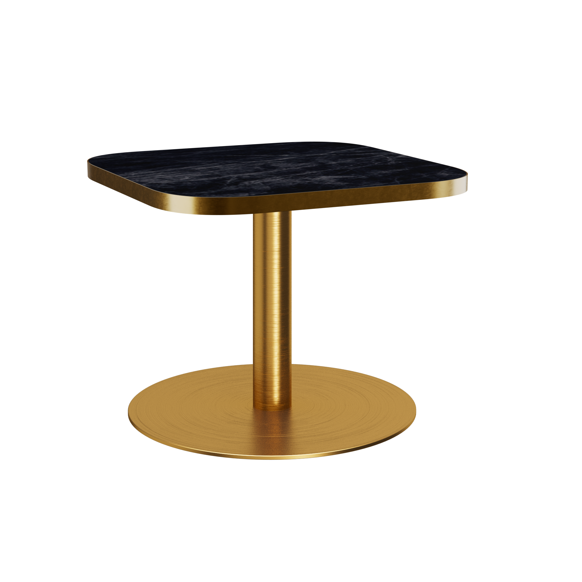 Halo Side Table - Rounded Square With Rim