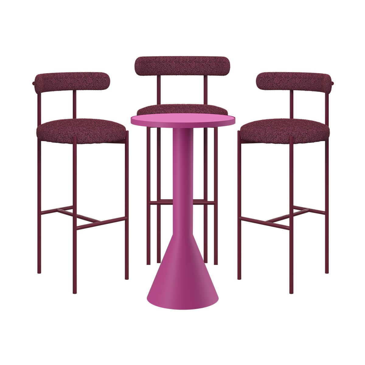 Flare Margot Bar Table Package (3 Stools)